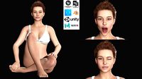 Realistic Latina Woman Game Ready