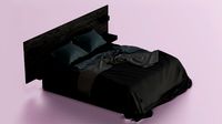 MESSY BED GAME READY LOW POLY 3D MODEL