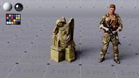 Graveyard small Angel Statue - high quality, render ready - 4K PBR textures