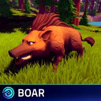 Stylized Boar - Forest Animal