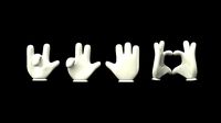 Funny cartoon hands