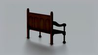 PARK BENCH GAME READY LOW POLY