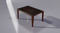 Wooden table with glass top