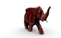 Wooden Elephant 3D Model