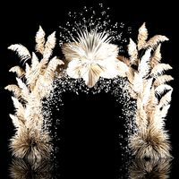 Wedding Arch Made Of Dried Flowers Pampas Grass