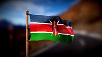 Flag of Kenya - Wind Animated Loop