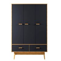 Nordic-3 Dark hinged wardrobe  (335070)