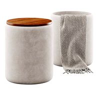 Round storage ottoman by Cortesi Home (333579)