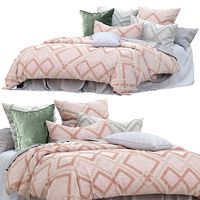 Adairs Bonnie Blush Chenille Quilt Cover (332865)