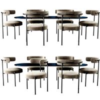 Dining Chair and Table Inesse Boucle Ivory (332636)