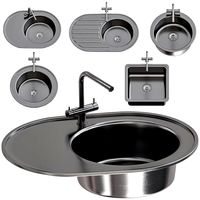 5 Kitchen Sinks Set 02 (332603)