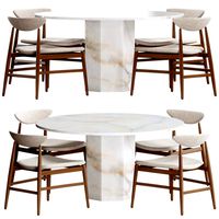 Gubi Gent Dining Table and chair (332461)
