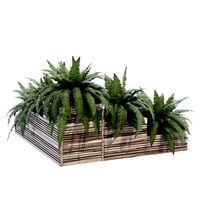 Corner planter with plants (331822)