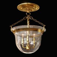 Chandelier Country Semi-Flush Bell Jar Lantern (335168)