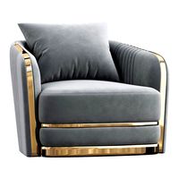 Armchair Balmain Blush Velvet Gold (330129)