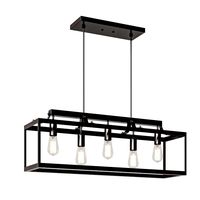 Hafwen 5 Light Kitchen Island Rectangle Pendant chandelier  (329998)