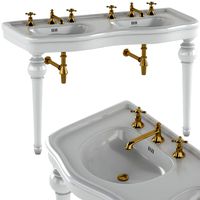 Drummonds Windemere china double wash basin (329878)