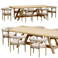 Mazz Boucle Chair & Aya Table (329393)