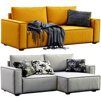 Sofa Loft Velvet Yellow (328887)
