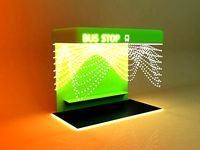 Loft scifi bus stop with garland (328527)