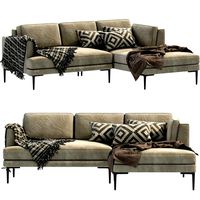 Andes Piece Chaise Sectional sofa (327966)