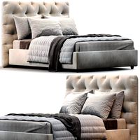 LANCASTER By SELVA double bed with tufted headboard (326411)
