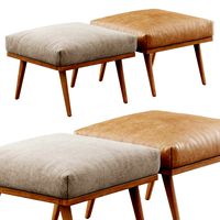 Cavett Wood Frame Ottoman Сrate&Barrel (326329)