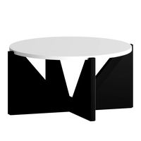 Miro Concrete with Black Wood Base Coffee Table (326076)