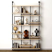 Rack with decor on shelves 01 (325044)