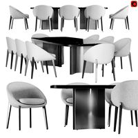 Minotti Dining Table and Lido Armchair 220x120 (323707)