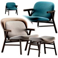 Morgana armchair and  footrest by Bonaldo (321834)