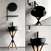 Scarabeo Ceramiche Cross Floor-standing Washbasin on the table Set 1 (320436)