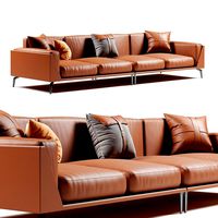 Francesca Neo-modern Genuine Leather Sofa (320223)