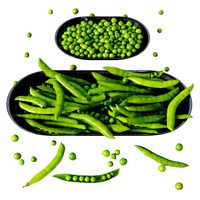 Plates with green peas (decor) (320029)