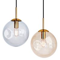 Pendant Modern Brass With Dimpled Glass Shade (319617)
