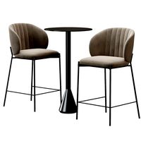Cruz Bar Chair and Palissade Cone Garden Table (319034)