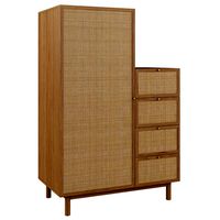 Pavia Single Wardrobe with Drawers (318246)