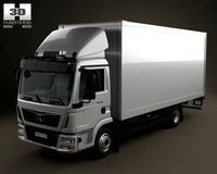 MAN TGL Box Truck 2axis 2012 3D Model
