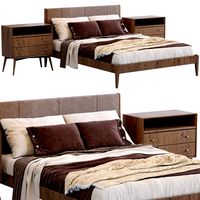 Modern Wood Bed By West Elm (317012)