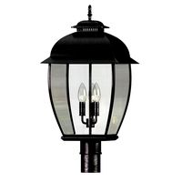 Quoizel Bain Outdoor Post Lantern in Mystic Black (316686)
