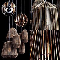 Lamp barrel big rattan pendant lamp n7 (245614)