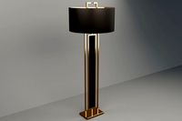 Designer Satin And Brass Floor Lamp (244577)