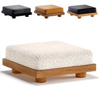 Nomad Ottoman by Emmanuelle Simon Velvet and Leather (230474)