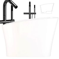 Matte White Stone Resin Japanese Soaking Bathtub (217111)