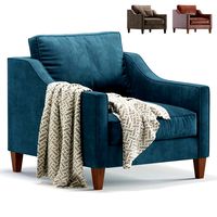 Paidge Armchair Westelm Velvet and Leather (217090)