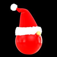 Christmas toy in a Santa Claus hat (206936)