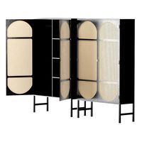 HK Living Retro webbing cabinet black (197490)