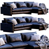West Elm Harmony Leather Sofa  (194148)