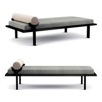 Vonnegut Kraft - Black crescent lounge daybed (186610)