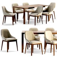 Dining table and chair (186588)